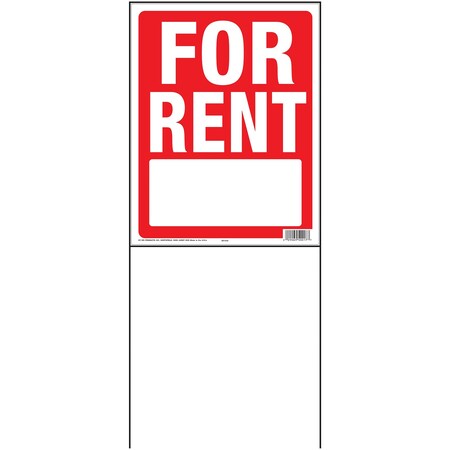 Hy-Ko 14X18In For Rent Sign With Frame 14" x 18", 3PK A50017